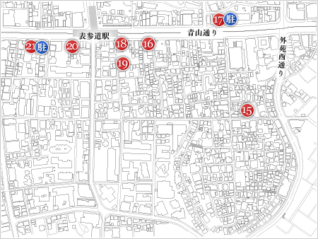 青山三丁目・表参道の地図