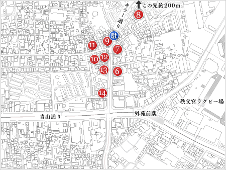 キラー通りの地図