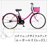 パナソニックサイクルテック「エーガールズ（レッド）」写真
